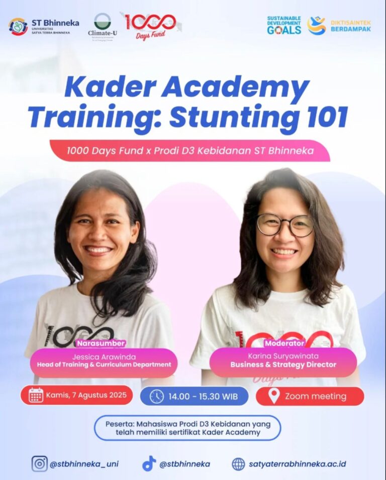 Kader Academy Training: Stunting 101 Tingkatkan Pemahaman Mahasiswa tentang Pencegahan Stunting